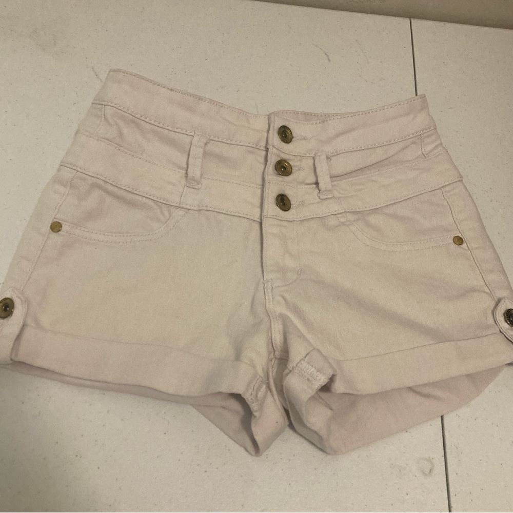 Refuge Cream High Waist Shorts